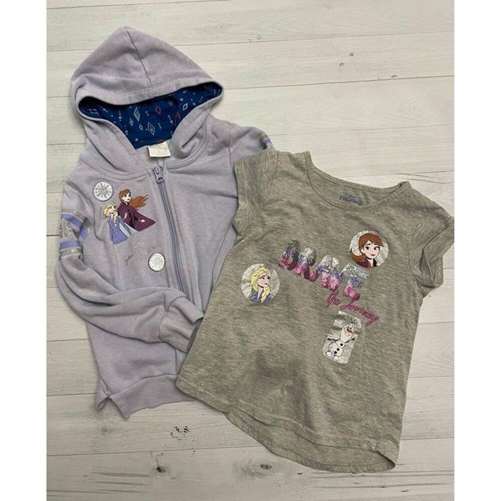 Girls‎ Disney Frozen Hoodie And Shirt Size 6